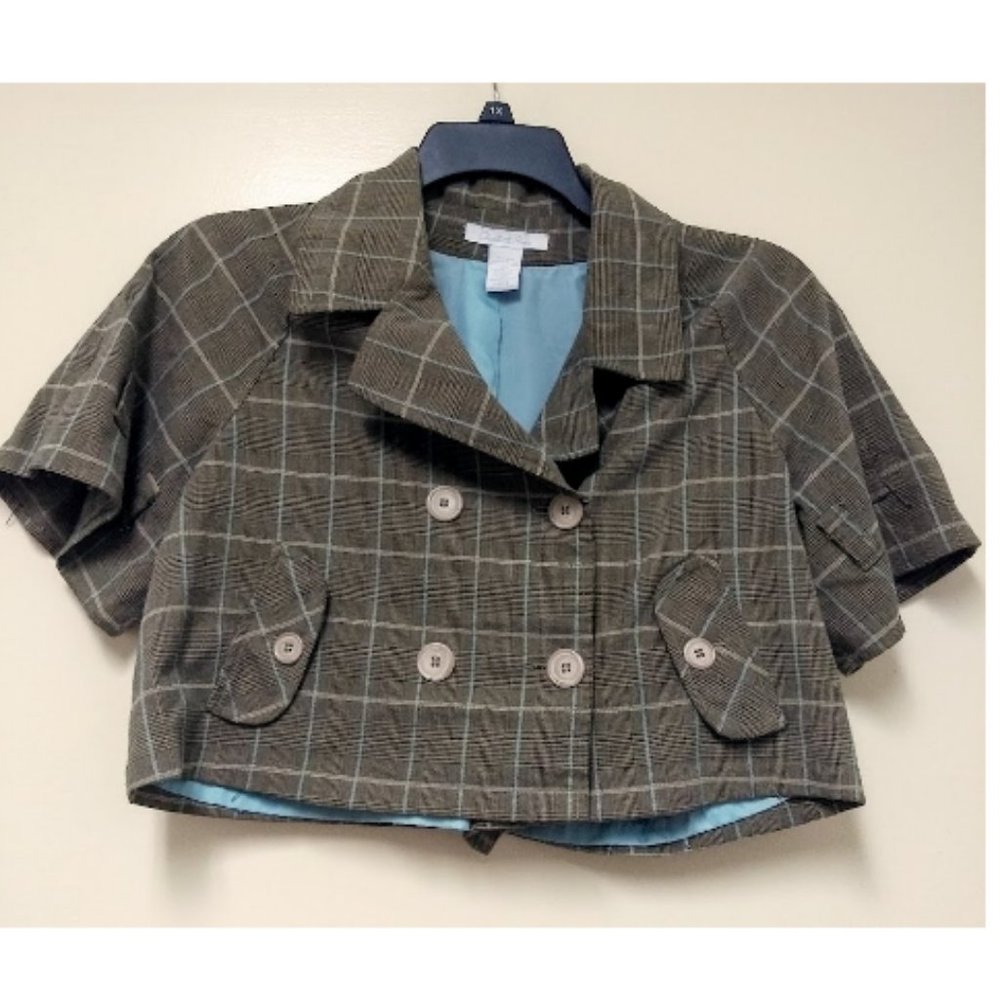 Charlotte Russe Cropped Plaid Blazer